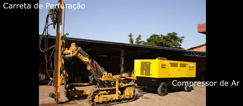 Carreta de Perfura��o e Compressor de Ar